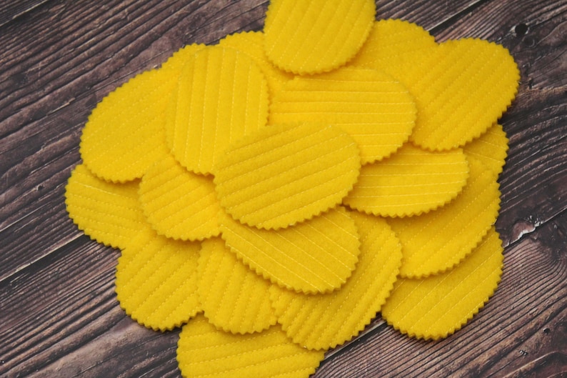 Felt Food Play Potato Chips, Set of 5, Pretend Play Food, Toy Kitchen Foods, Play Restaurant, Educational Toy, Imagination Play image 3