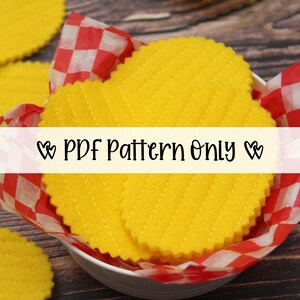 Felt Potato Chip PDF Pattern, Step by Step with Pictures, Digital Download, DIY Felt Play Food Sewing Pattern, Pattern Instant Download
