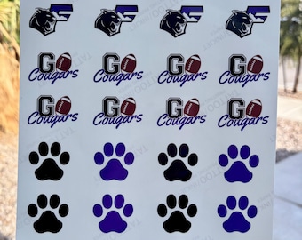 Tatuajes personalizados de espíritu de equipo / Tatuajes temporales / Espíritu escolar