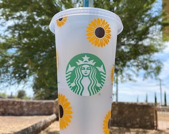 Sunflower Starbucks Cup | Starbucks cups | Summer Tumbler | Flower cup and tumblers