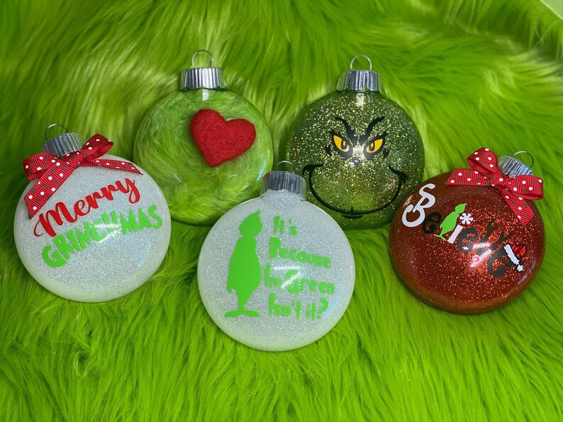 The Grinch Ornaments Grinch Christmas Ornaments Christmas - Etsy