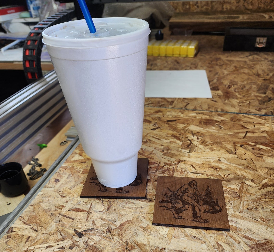Coasters, 4 X 4 Yeti Coasters, Sasquatch Coasters, Set of 4 Coasters Etsy