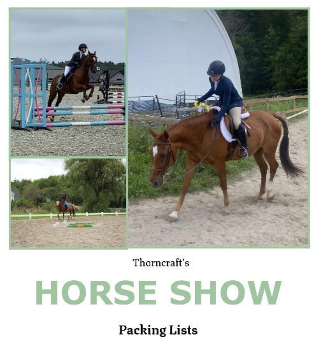 Thorncraft's Equestrian Horse Show Packing List Bundle Dressage