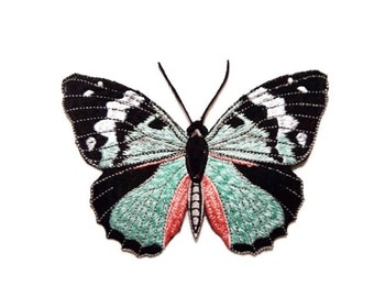 Butterfly multicolored large iron-on patch