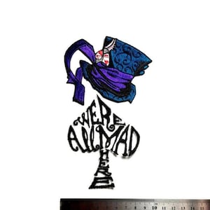 Patch mad hatter iron on patch, Alice in wonderland