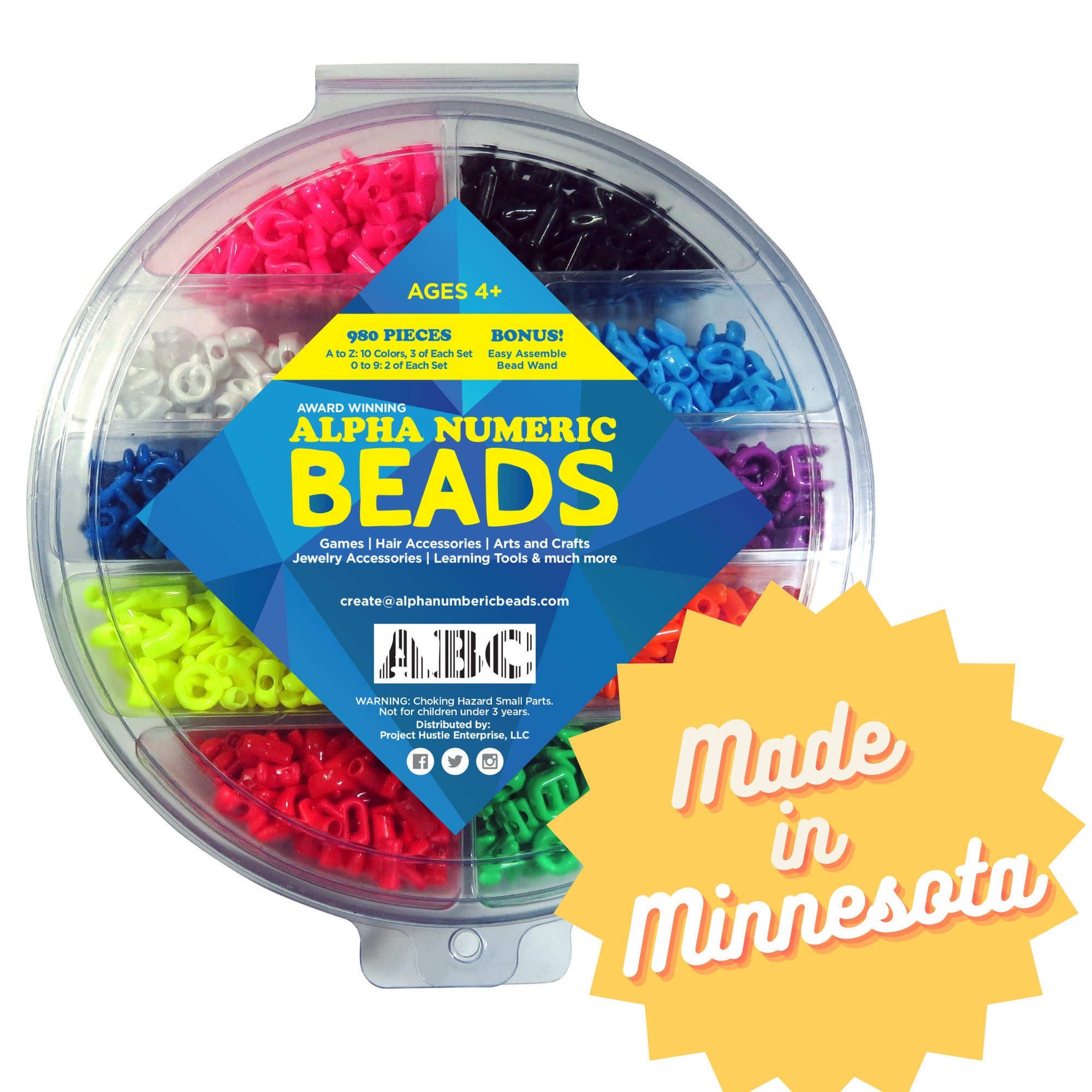 ABC Bead Bracelet Pony Beads Kits Colorful Stretch Bracelet