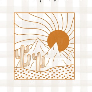 Woestijn SVG | Arizona-SVG | Cactus-SVG | Boho-Svg | Zonsondergang Svg | Reis Svg | Shirt met woestijnprint | Overhemd met cactusprint | Overhemd met Arizona-print