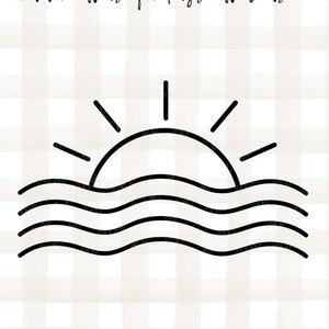 Sunshine SVG | Ocean SVG | Sun and Seas Cut File | Sunshine Cut File SVG | Sunshine and Waves Svg | Svg Designs | Svg Files For Cricut | Svg