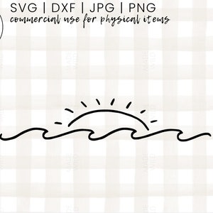 Ocean Wave SVG | Sunshine SVG | Summer Svg | Sunny Svg | Handdrawn Svg | Beach Life Svg | Vibes Svg | Svg Files For Cricut | Svg Files