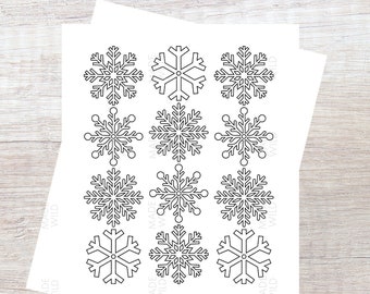 Snowflake PNG Coloring Page | Adult Coloring Page | Kids Coloring Page | Snowflake Coloring Page | Winter Coloring Page | Coloring Pages