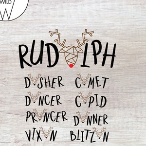 Rudolph SVG | Reindeer SVG | Christmas Reindeer SVG | Merry Christmas Svg | Christmas Svg | Winter Svg | Holiday Svg | Antler Svg | Red Nose