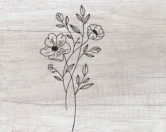 Free Free 258 Drawn Flower Svg SVG PNG EPS DXF File