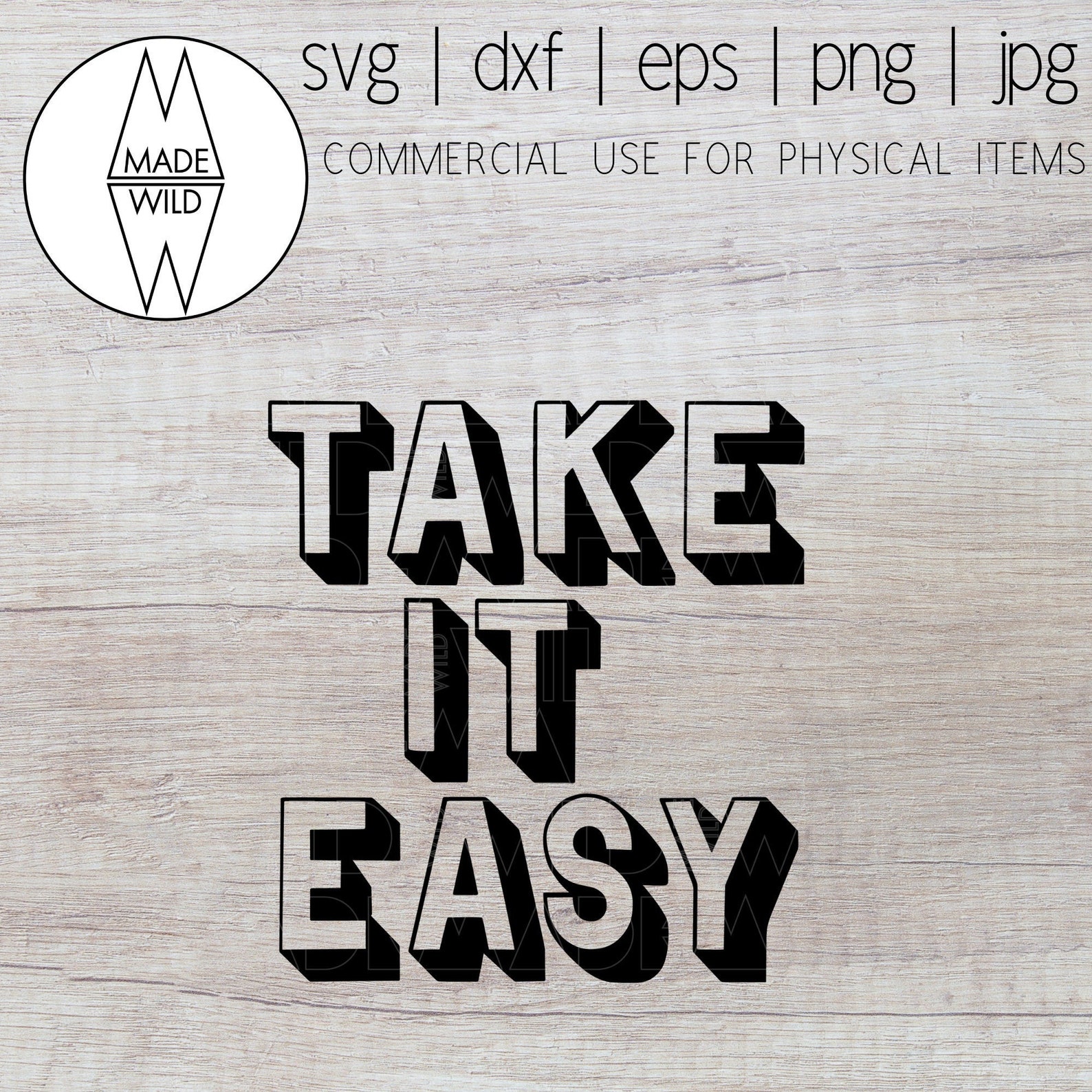 Take It Easy SVG Relax SVG Motivational SVG Camping Svg - Etsy