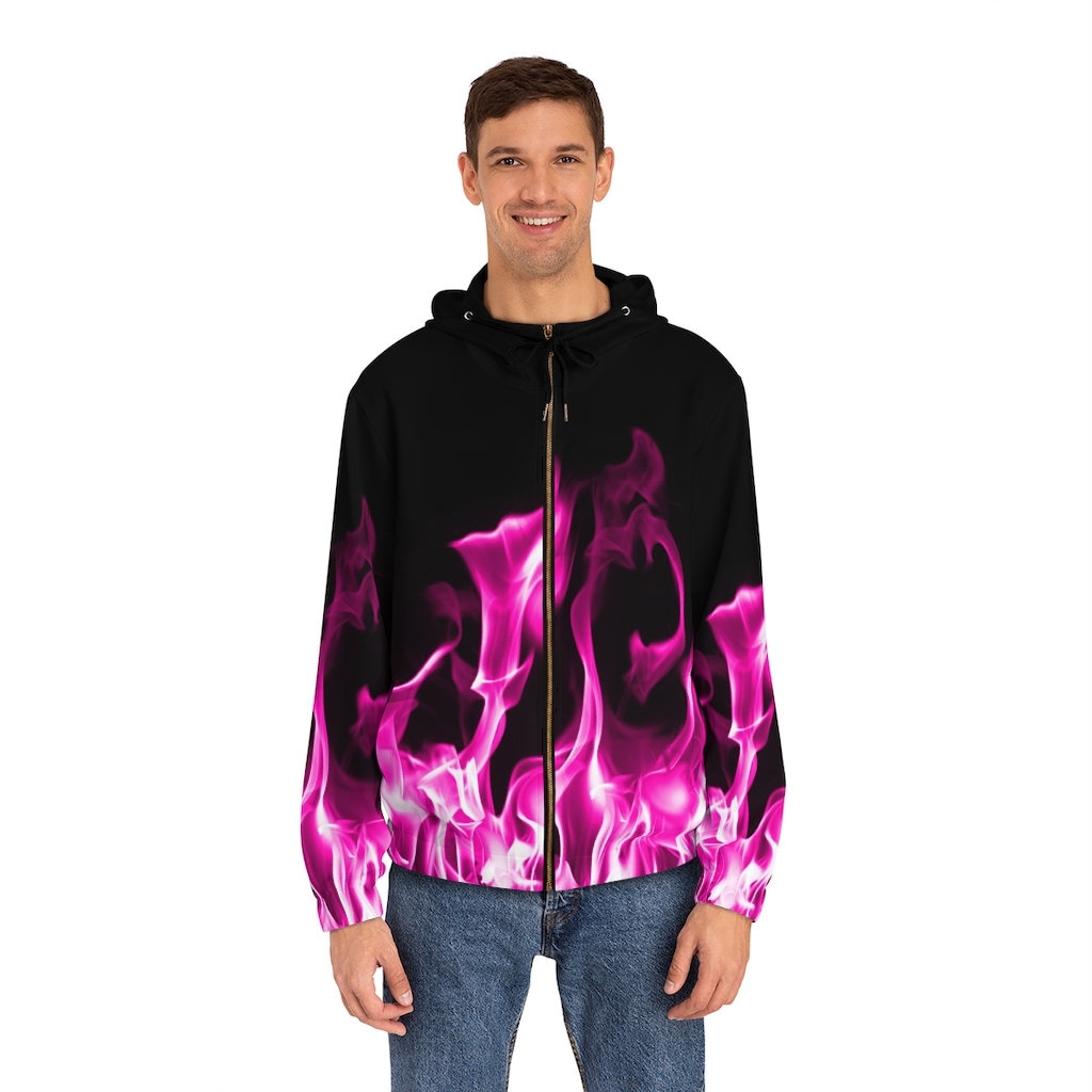 Pink flame hoodie hotsell