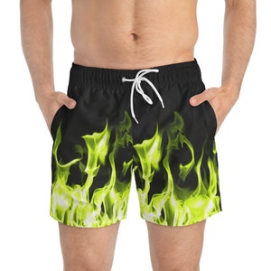 Yellow Flames Swim Trunks