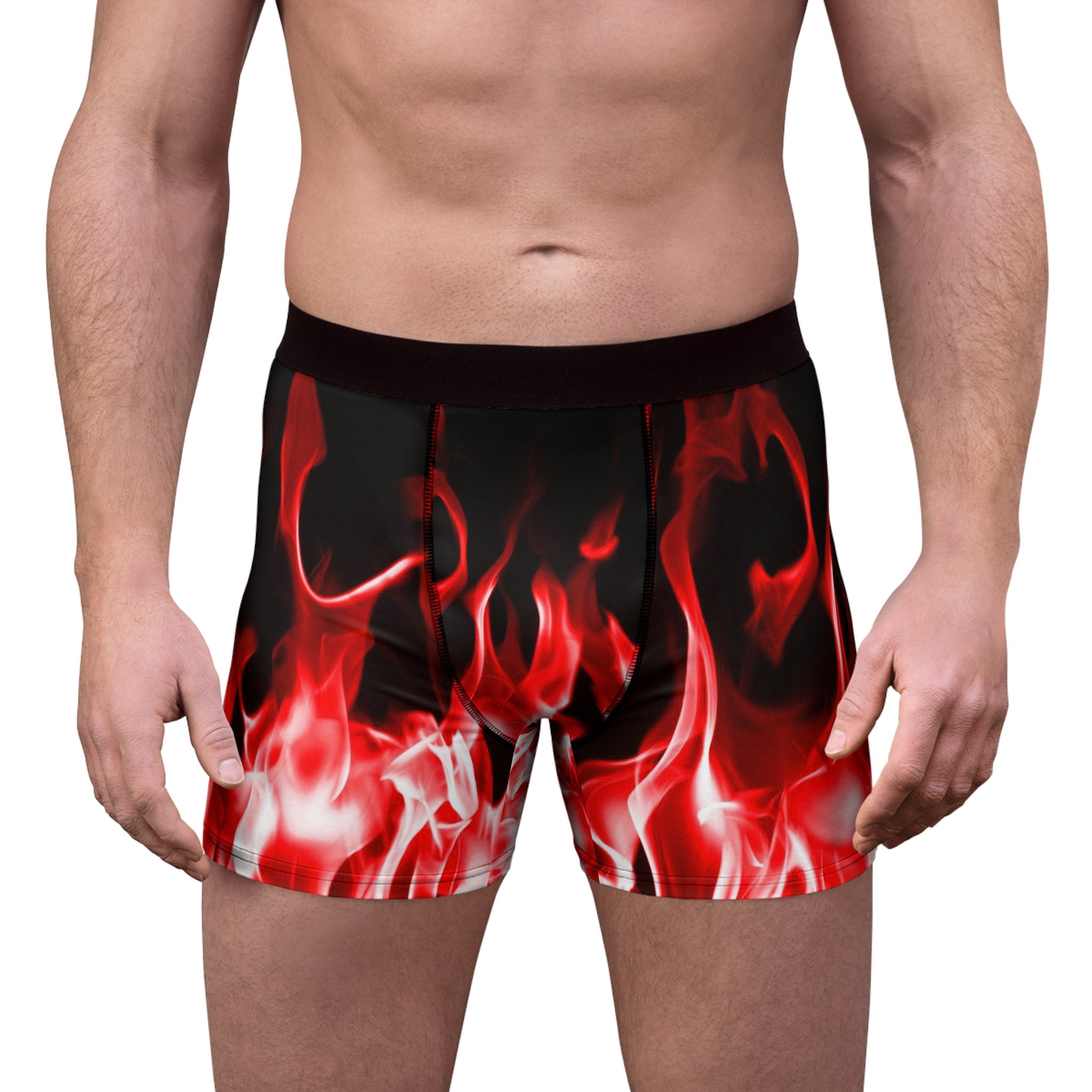 Red Flames Men's Boxer Briefs M - Etsy
