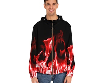 Purple Flames Full-zip Hoodie - Etsy