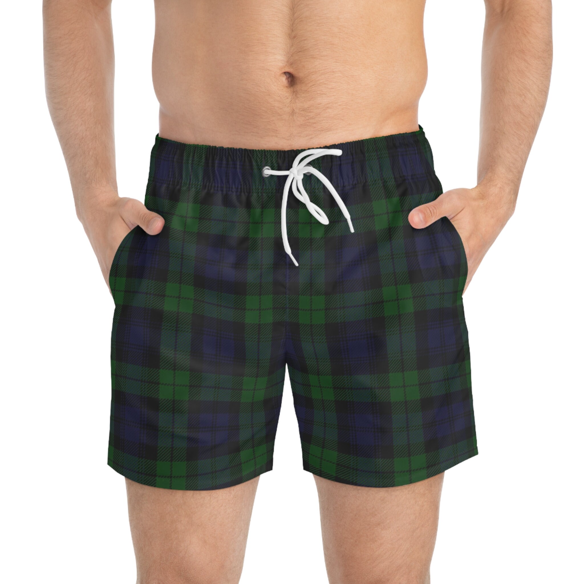 Tartan shop swimming trunks