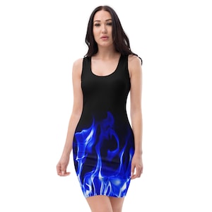 Blue Flames Tank Dress