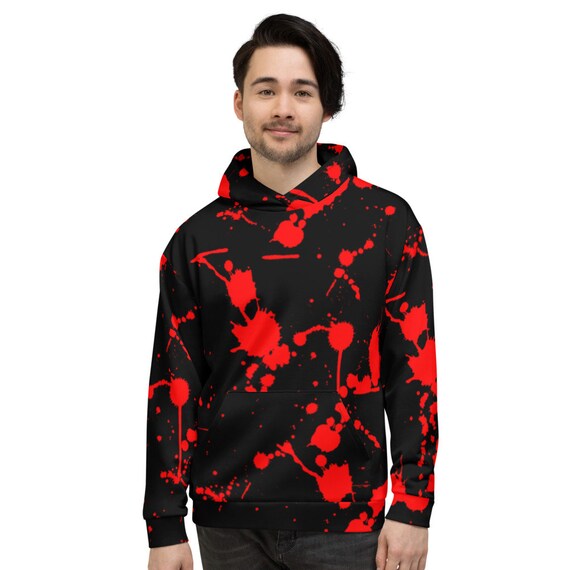 blood splatter hoodie