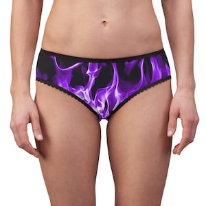 Purple Flames Women&#39;s Briefs