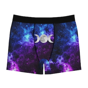 Triple Moon Galaxy Men&#39;s Boxer Briefs