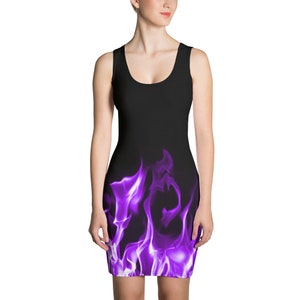 Purple Flames Tank Dress