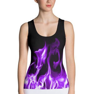 Purple Flames Women&#39;s Tank Top