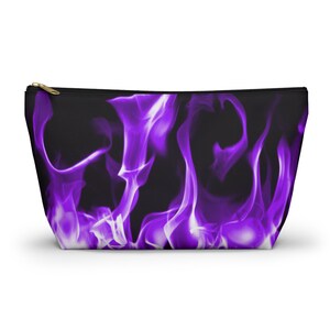 Purple Flames Accessory Pouch w T-bottom