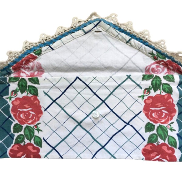 Envelope Style Cloth Storage Bag Vintage Tea Towel Sturdy Cotton Material