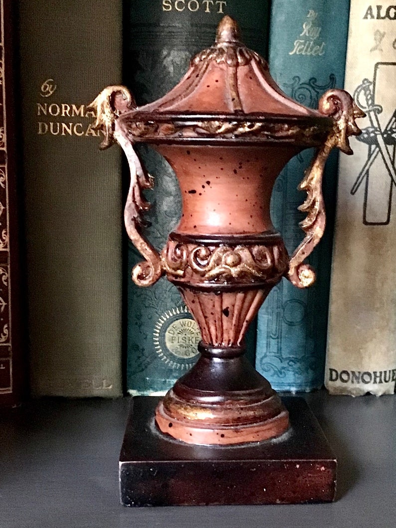 Decorative Urn Statue Small Bookend or Paperweight Heavy Etsy