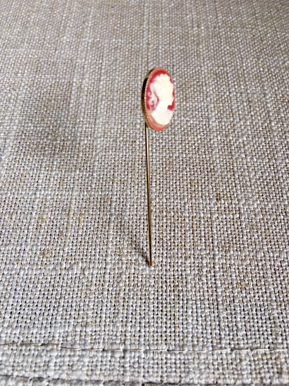 Classic Cameo Stick Pin Vintage Victorian Style G… - image 5