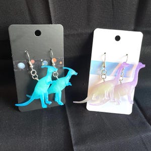 Mix and Match Glow-In-The-Dark Dino Earrings