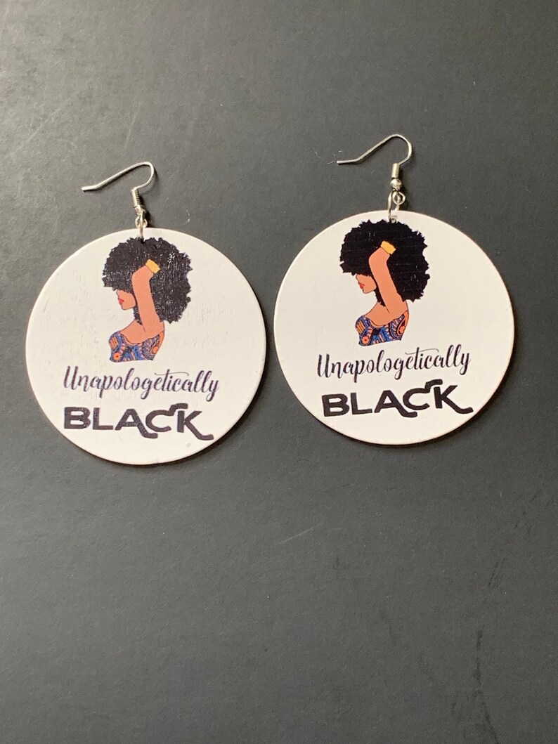 Unapologetically black wood earrings