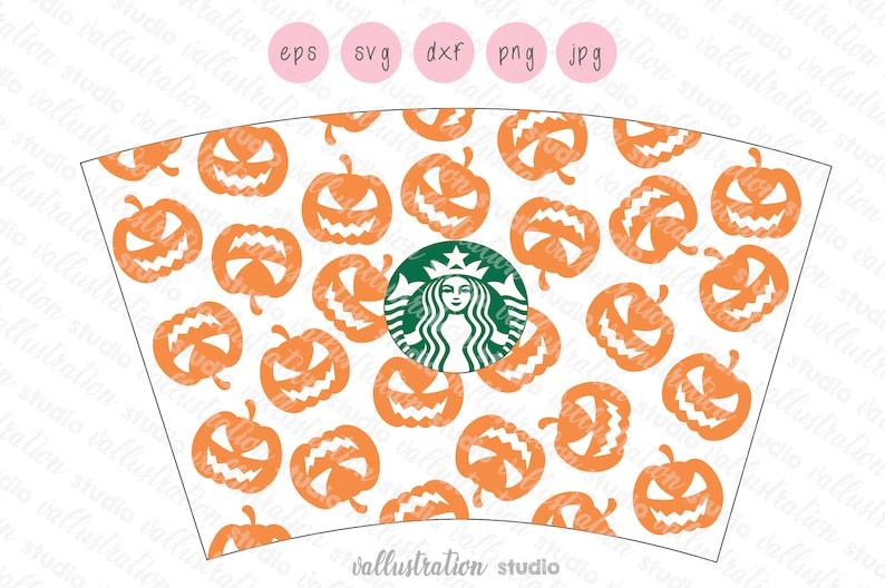Download Halloween Starbucks Full Wrap Svg 24oz Venti Cold Cup Fall ...