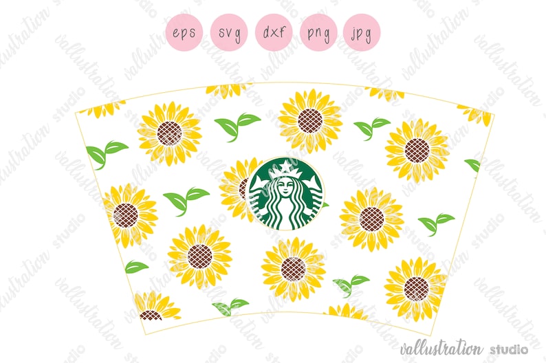 Download Starbucks Full wrap sunflower 24oz Venti Cold Cup Svg ...