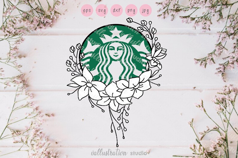 Download Personalizado Floral Starbucks Svg Flores Starbucks Cuttable | Etsy