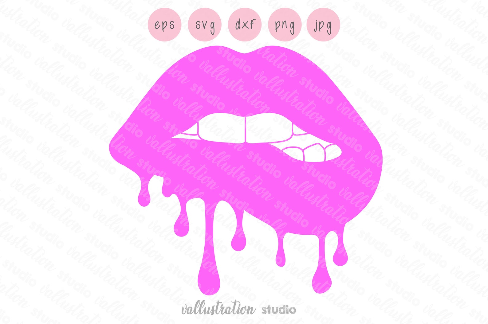 Svg Lips Bite Drip Lips Drip Cuttable Design DXF EPS SC081 Etsy