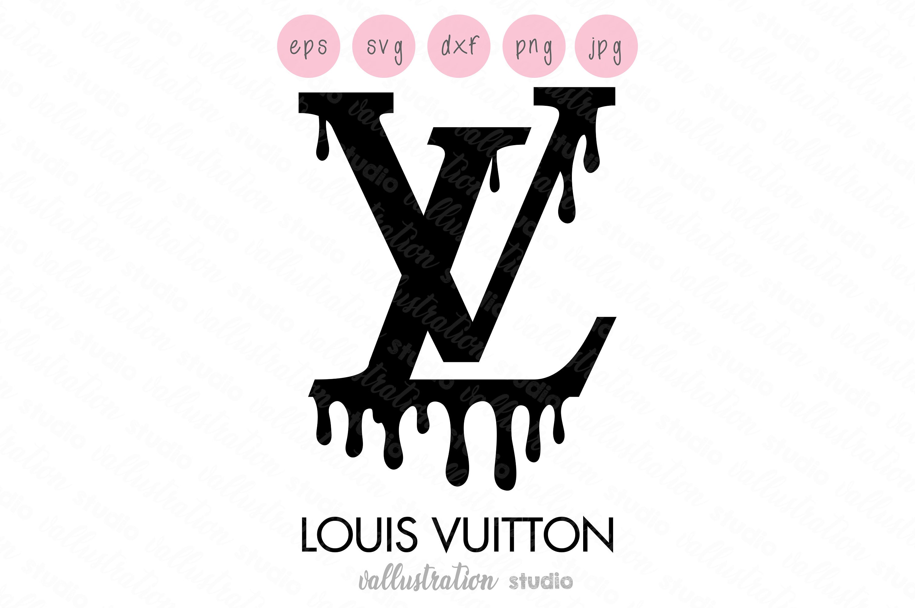 LOUIS VUITTON Pattern SVG Cricut Cut File Sticker Decal Clipart Vector