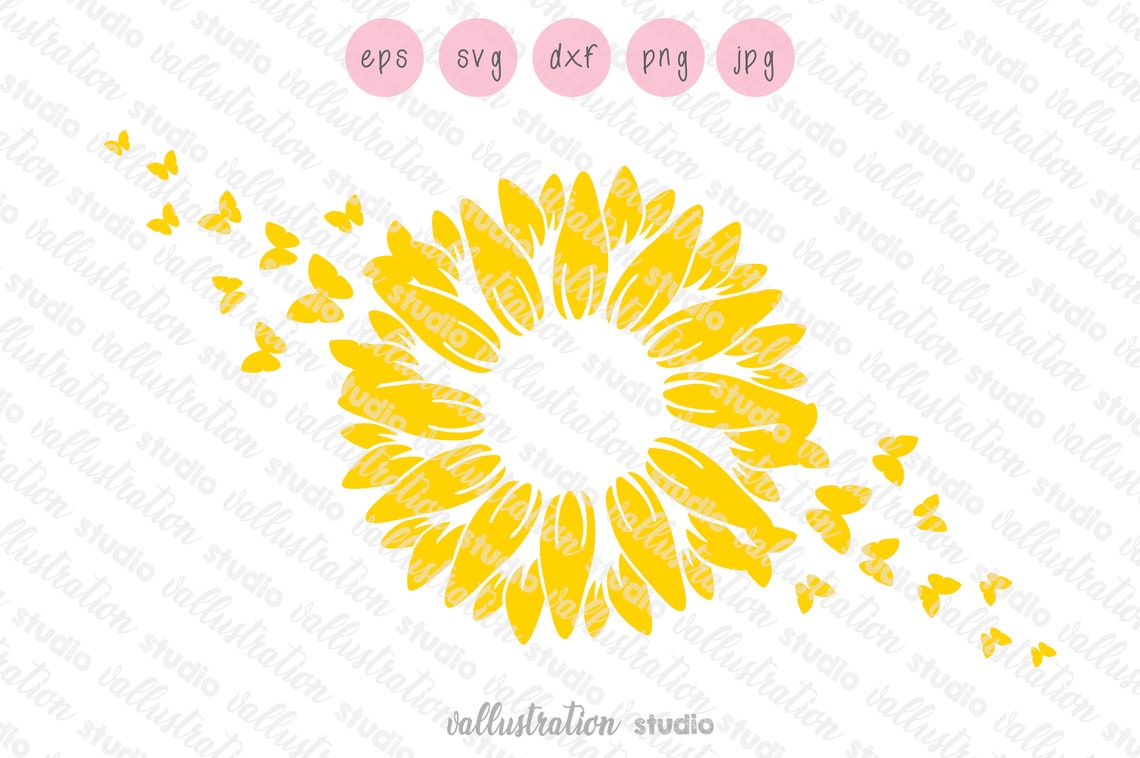 Sunflowers and Butterflies Svg Butterflies Butterfly Etsy
