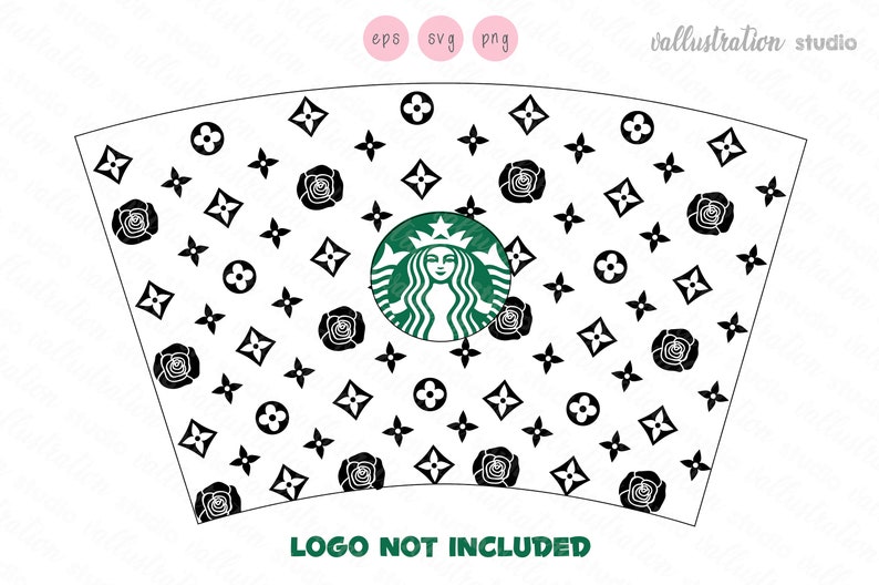 Download Seamless Starbucks Floral Pattern Full Wrap Svg LV 24oz | Etsy