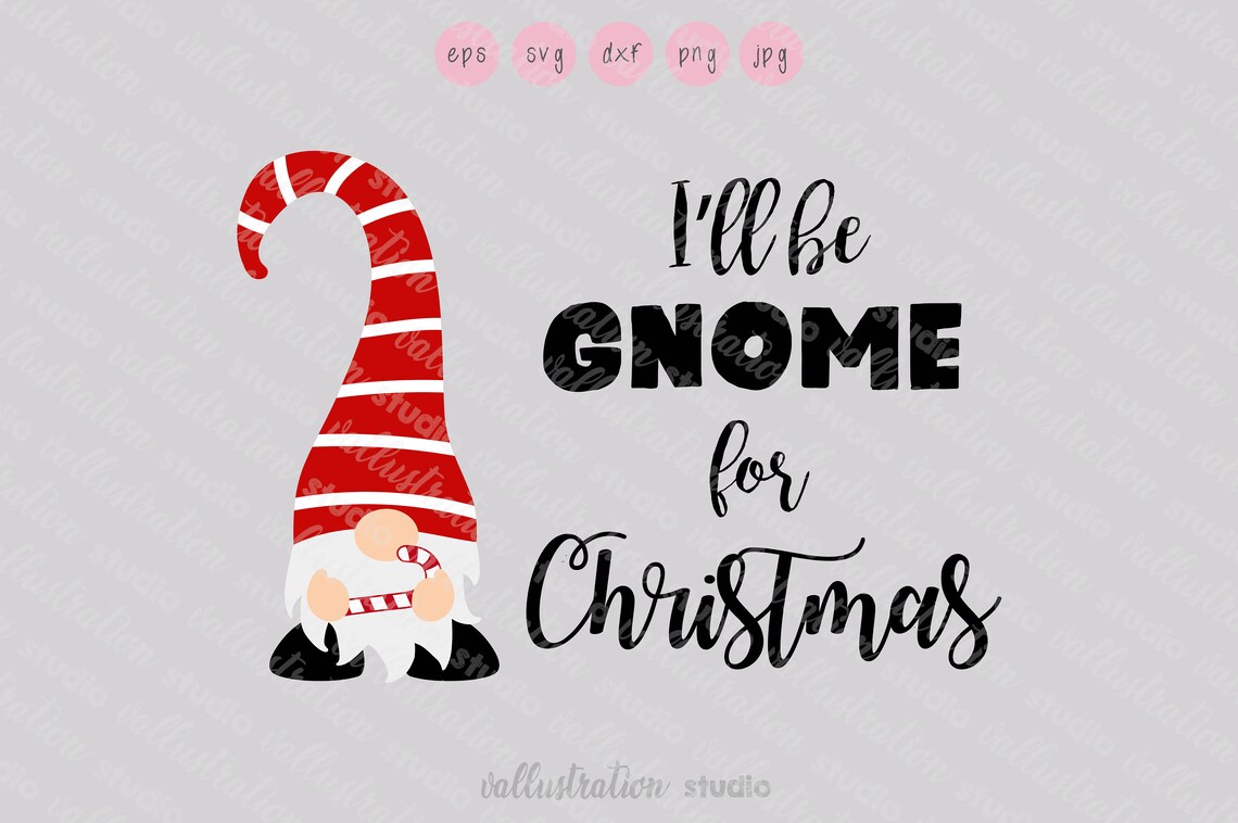 I'll Be gnome for Christmas Cross Stitch Pattern With a Cute Santa I'll Be gnome for Christmas Cross Stitch Pattern With a Cute Santa
