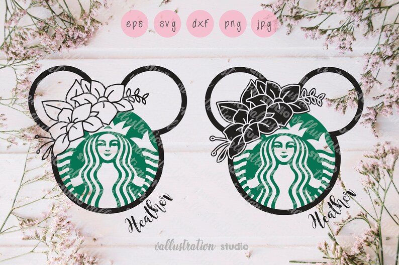 Download Personalized Minnie Floral Starbucks Svg Flowers Starbucks | Etsy