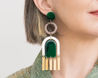 Maxi aretes contemporáneos Faro