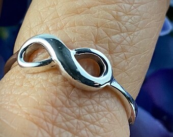 Infinity Unendlichkeit modernes Design Ring Ø18,0 18,75  mm 925 Sterling Silber 