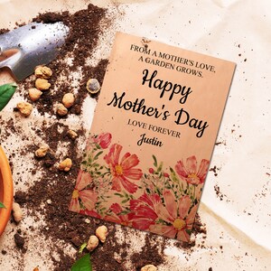 Personalized Mother&#39;s Day Party Favor/Mother&#39;s Day Gifts/Seed Packets Favor for mom/Mom&#39;s Blossoming Garden Seed Packets/Mix Seeds Included