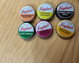 Lot de 6 capsules de bière Leinenkugels, aimants super puissants pour bar, réfrigérateur ou articles de fête