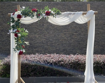 Burgundy Rose Eucalyptus Garland, Wedding Arch Flowers, Table Centerpiece