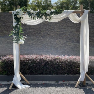 Eukalyptus Girlande, Hochzeit Bogen Blumen, 6FT künstliche weiße Rose Blumenranken für Hochzeit Bogen, Tischdeko, Zeremonie Dekoration