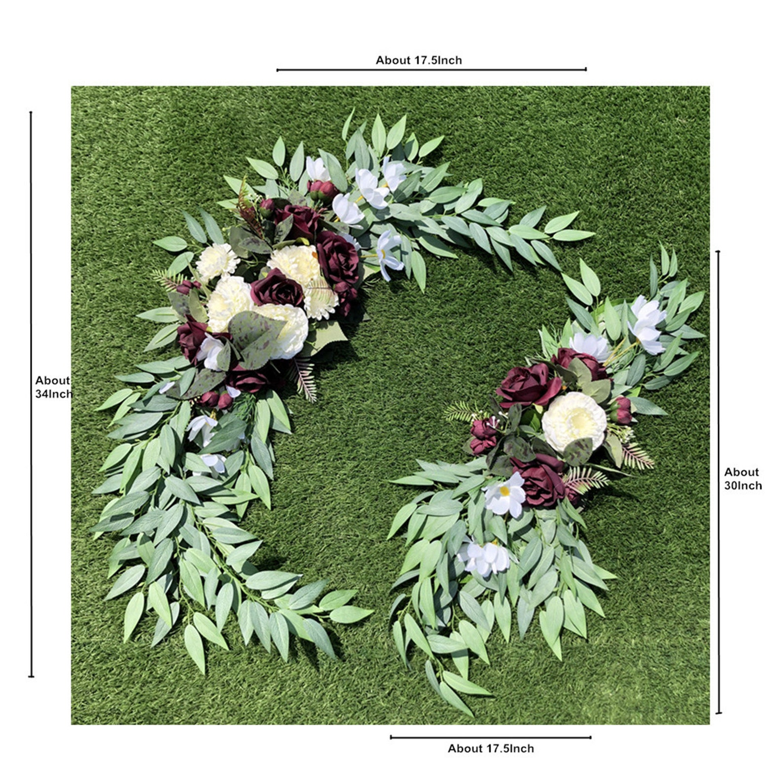 Wedding Arch Flowerspurple Red Corner Floral Swags Etsy UK